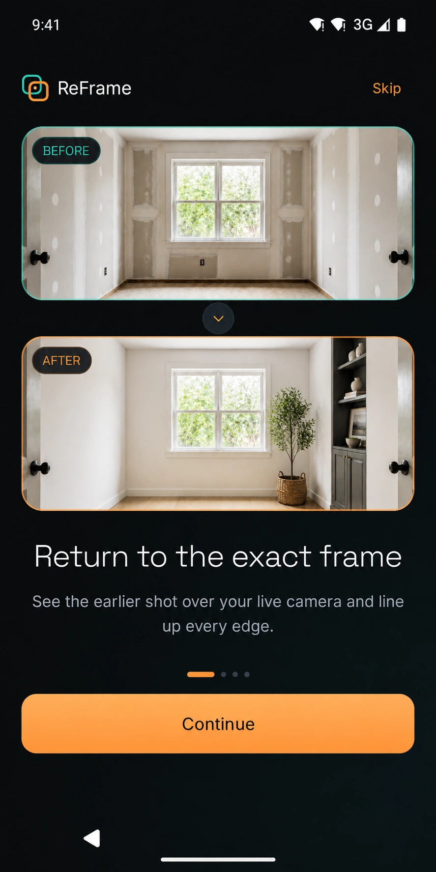 ReFrame — Product screen