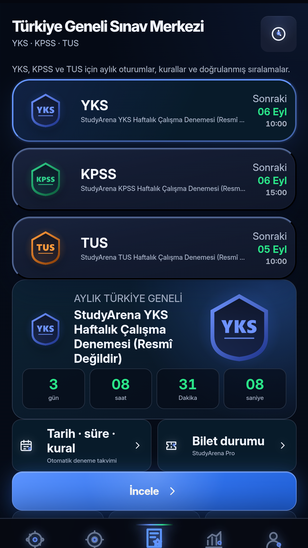 StudyArena — Produktansicht
