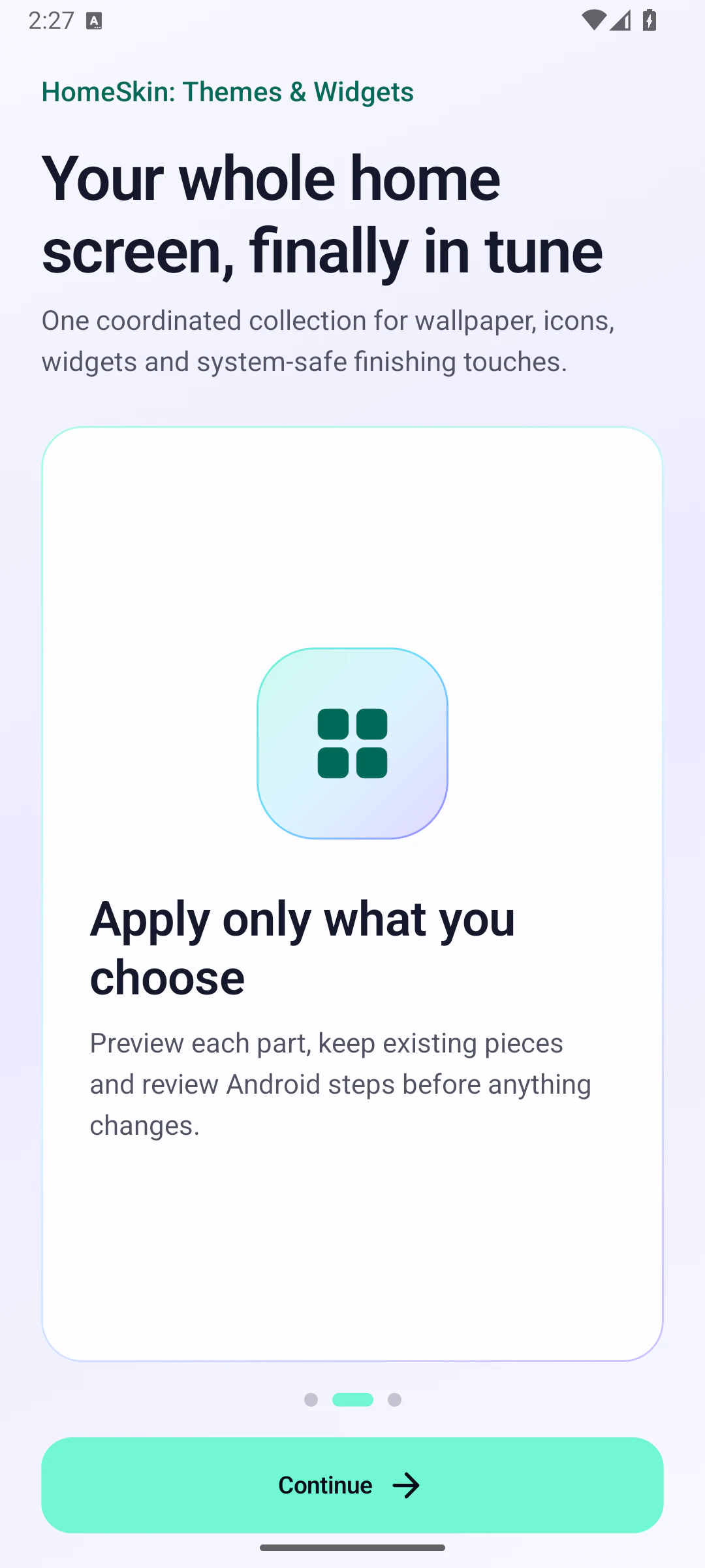 HomeSkin screen 2