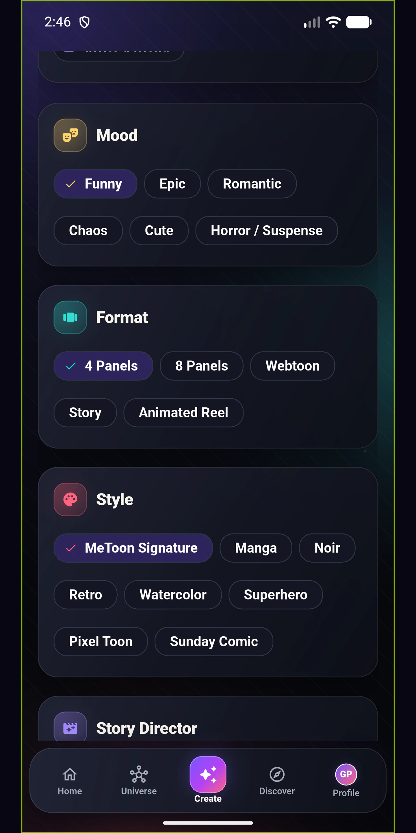 MeToon screen 3